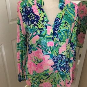 Lilly Pulitzer tropical print blouse